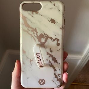 iPhone 8 Plus Pink Marble Loopy Case